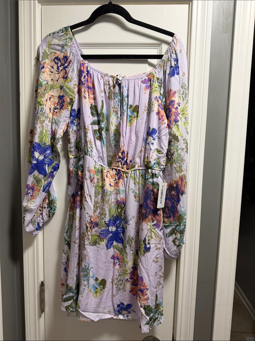 ANDREE BY UNIT Lavender Floral Off-Shoulder Dress